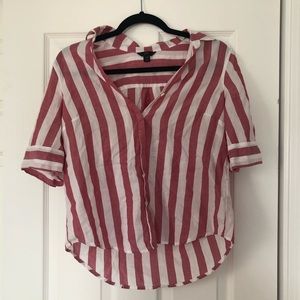 Jcrew Striped Button Down Blouse